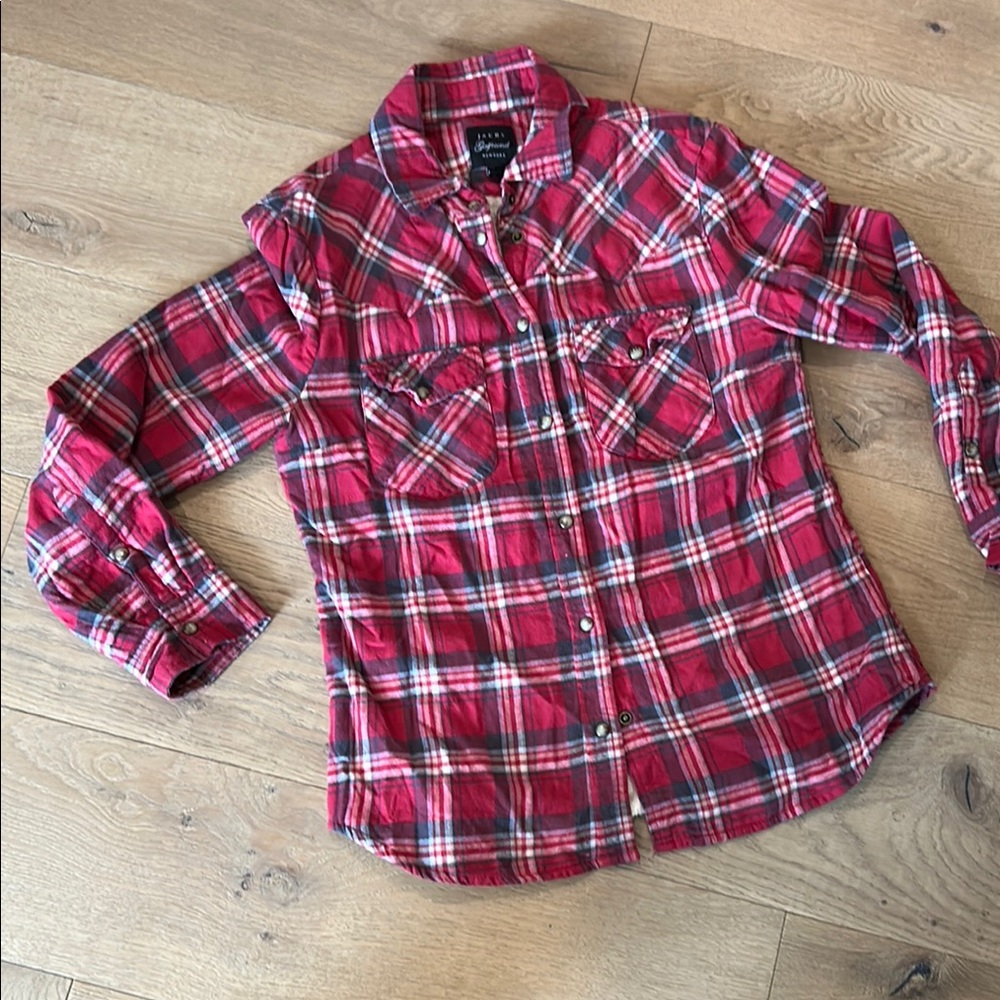 Jachs Red Plaid Snap Down Shirt